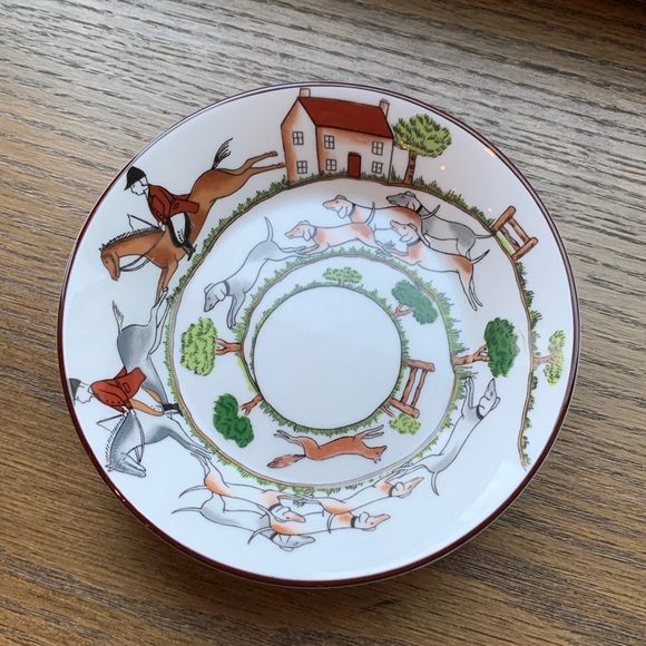 Coalport Hunting Scene small Saucer Plate #7 - Vintage - Fine Bone China - Picture 4 of 9